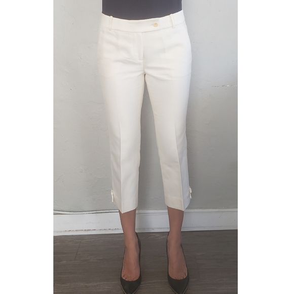 Kate Spade Ivory Capri Pants Size 4 - Picture 3 of 11